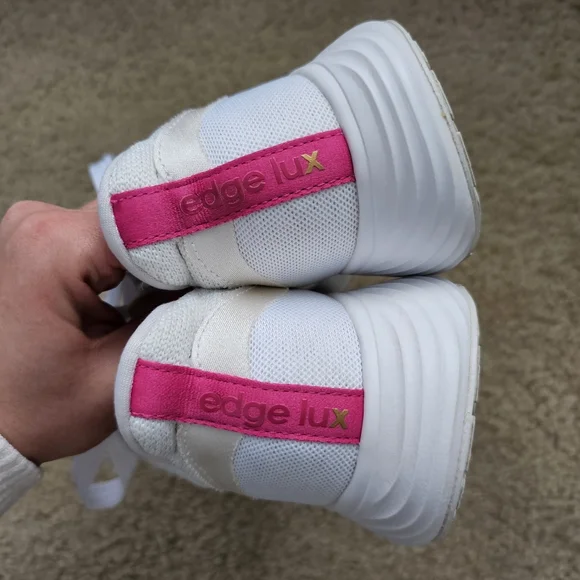 Adidas womens edge lux 3 copper metallic white athletic running sneakers size 7 - Picture 6 of 9